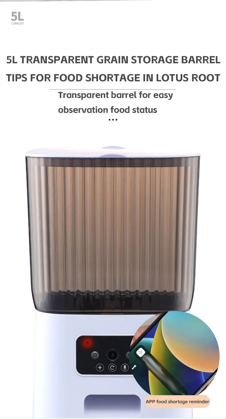 Distributore Automatico Intelligente per Cani e Gatti con Doppia Ciotola