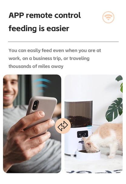 Distributore Automatico Intelligente per Cani e Gatti con Doppia Ciotola