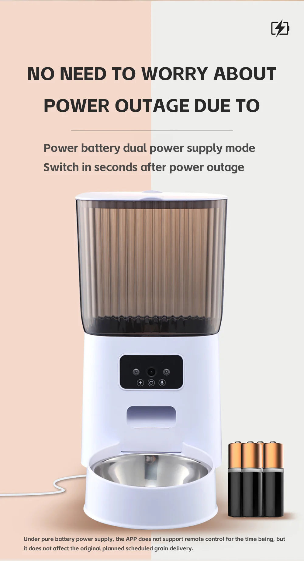 Distributore Automatico Intelligente per Cani e Gatti con Doppia Ciotola