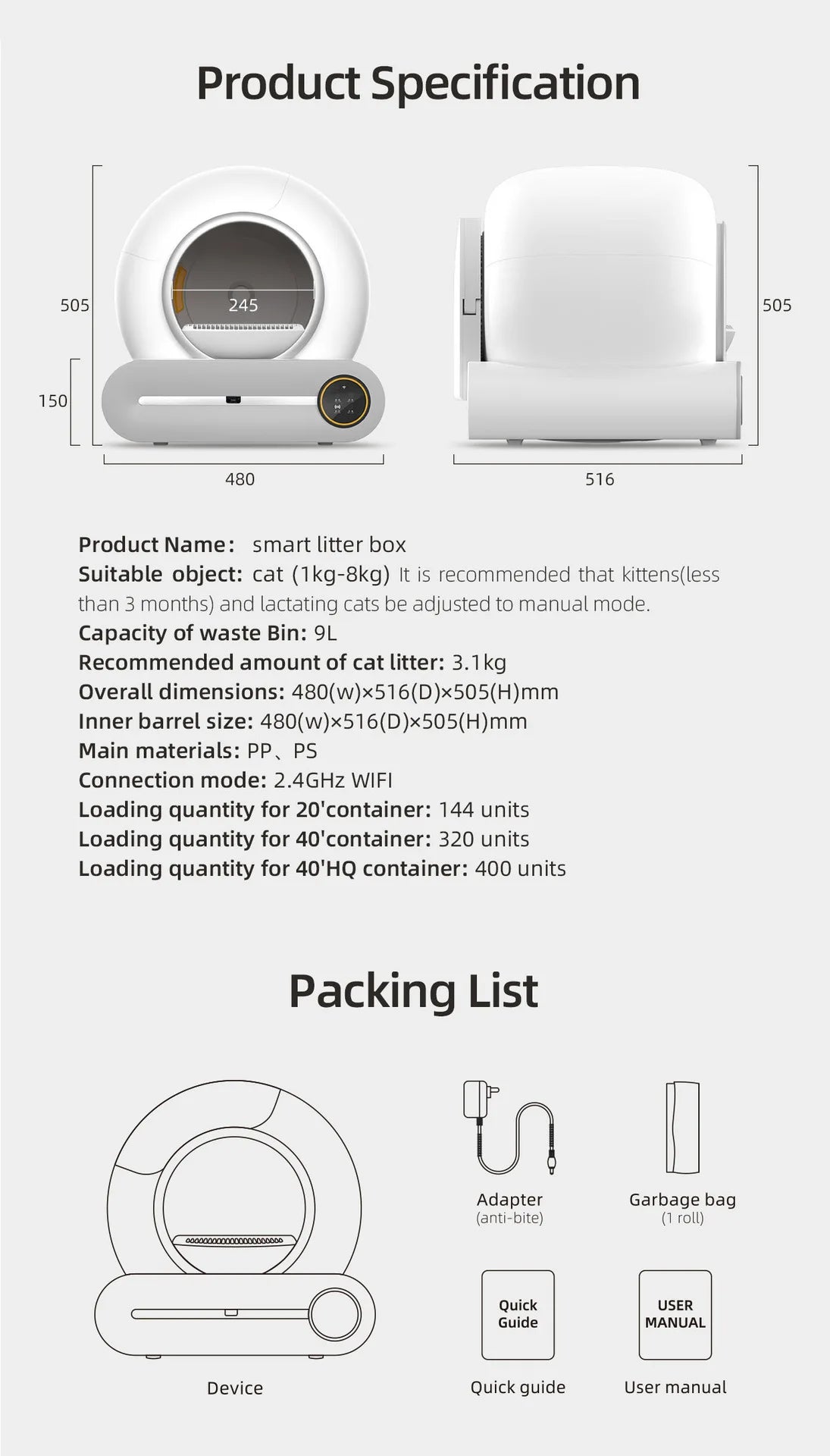 Lettiera automatica smart